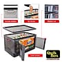 Dbest Quik Box Premium Large Stackable Folding Plastic Storage Bin, 15" x 15" x 15", 76 Qt., Black (01-934)~#|#~7D9B5437-391B-4D20-88ABF503D68F75EE_sc7