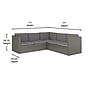 Flash Furniture Roan Indoor/Outdoor L-Shaped Sectional with Coffee Table, Gray with Gray Cushions (BNWS404GYGY)~#|#~7DA2E711-95BF-4F8D-8EF567E6119C5C56_sc7