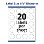 Avery Laser/Inkjet Round Multipurpose Labels, 1.5" Dia, Glossy White, 200 Labels/Pack (94506)~#|#~7DA3B174-105D-4D5A-837F5048C778E081_sc7