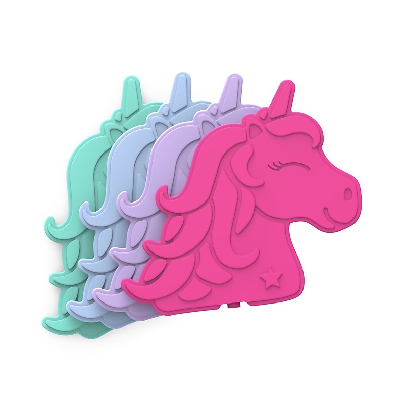 bentgo Buddies Unicorn Kids Insulated Ice Packs, Assorted Colors, 4/Pack (BGICE-UNI) image 1