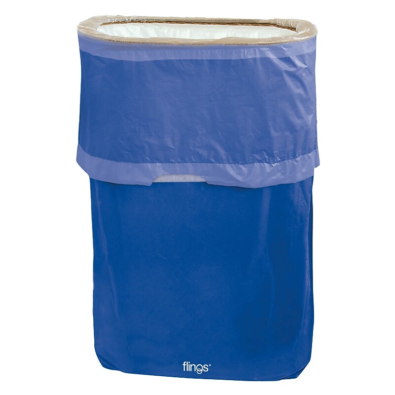Party City Plastic Indoor/Outdoor Trash Can, 13 Gallon, Royal Blue (AM130109-105-NS) image 1