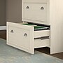 Bush Furniture Fairview 60"W L Shaped Desk with Hutch, File Cabinet, Bookcase and Storage, Antique White/Tea Maple (FV013AW)~#|#~7DA635A2-78C9-4222-B1614BB2CAEA2D60_sc7