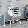 Mount-It! MedHub Mobile Medical Cart Workstation with Drawers, Tablet Arm, and Locking Caster Wheels, White/Grey (MI-16028)~#|#~7DA82969-1E0A-4EA6-9D74B58E785B6188_sc7