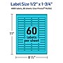Avery Rectangle Multipurpose Labels, 0.5" x 1.75", Bright Blue, 4800/Box (94204)~#|#~7DB1B803-49B5-492E-B3AD188EA9841733_sc7