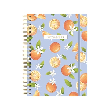 2023-2024 Southworth 8.5" x 11" Academic Weekly & Monthly Planner, Sweet Citrus Floral (91262)