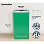 Alpine Steel Recycling, Compost, and Trash Can Set with Square and Mixed Lid, 29 Gallon, Multicolor, 3/Pack (ALP4450-BLK-KIT27)~#|#~7DB34D3E-C4F2-4B77-B13E0FB6E6E97631_sc7