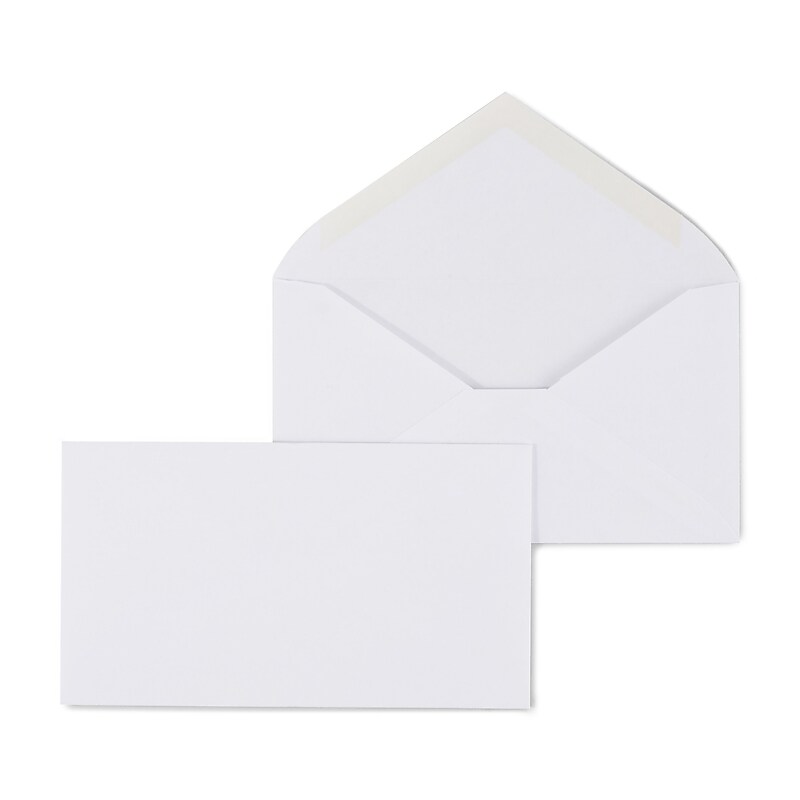 Staples Gummed #6 3/4 Business Envelopes, 3 5/8" x 6 1/2", White, 125/Box (50309/473922/19) image 1