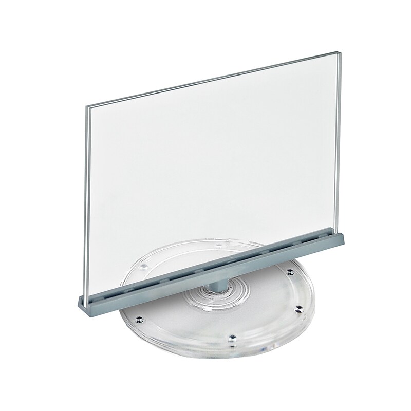 Azar Sign Holder, 11" x "8.5", Horizontal, Clear Acrylic, 2/Pack (108556) image 1