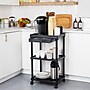 Mind Reader 3-Shelf Plastic Rolling Utility Cart, Black (CARTCOFF-BLK)~#|#~7DBFFF2A-3BDD-47D9-98044D8808AB9AF2_sc7