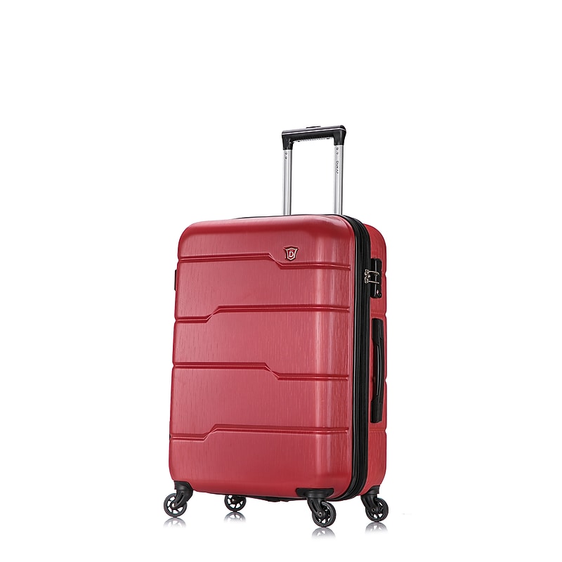DUKAP Rodez 24" Hardside Suitcase, 4-Wheeled Spinner, TSA Checkpoint Friendly, Red (DKROD00M-RED) image 1