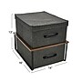 Household Essentials Storage Boxes, Stackable with Walnut Laminate Top, 2/Set (8017-1)~#|#~7DC25968-B8E0-4214-A6DF49C3F34CCCC6_sc7