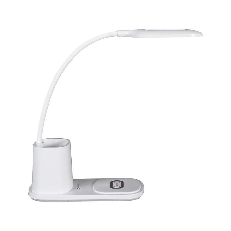 OttLite Organizer LED Desk Lamp, 15", White (7QC00W) image 1