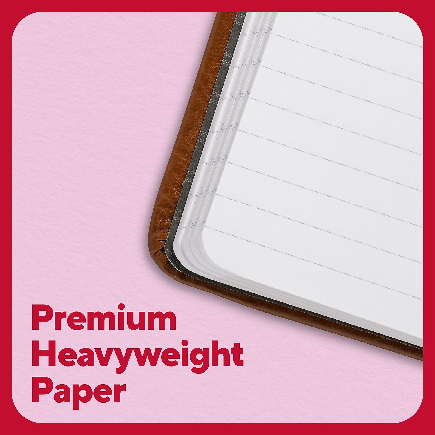 TRU RED 5,5” x 8” Medium Flexible Cover Narrow Ruled Journal Cognac (TR61952) - Bild 4 von 6