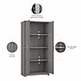 Bush Furniture Cabot 61" Storage Cabinet with 4 Shelves, Modern Gray (WC31399)~#|#~7DCA50D3-49CE-4559-8D772A5146B277D1_sc7