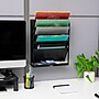Mind Reader 5-Compartment Mountable Plastic Vertical File Storage, Black (WALLANCH-BLK)~#|#~7DCC7283-163A-4AB1-9DF98B6E07179872_sc7