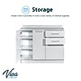 Viva Comfort 36'' H x 42" W Exam Room Medical Cabinet with 24" W Right Side Desk, 2 Doors, 3 Drawers, Gray (90242-NS-GRY-AO)~#|#~7DD1C1F5-9AFC-4DD8-8246AE5B793EE460_sc7