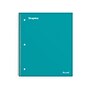 Staples Premium 3-Subject Notebook, 8.5" x 11", College Ruled, 150 Sheets, Teal (ST58316)~#|#~7DD4993A-F5E9-4F98-9561196117BA1554_sc7