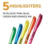 BIC Brite Liner Stick Highlighters, Chisel Tip, Assorted Colors, 5/Pack (BLP51W-AST)~#|#~7DD5984E-0BC3-42B2-94D3B2673CF477BC_sc7