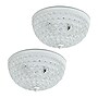 Lalia Home Crystal Glam 2 Light Ceiling LED Flush Mount, White, 2/Set (LHM-2000-WH-2PK)~#|#~7DD7243E-1338-414A-A9E03FCDE91DFF8A_sc7