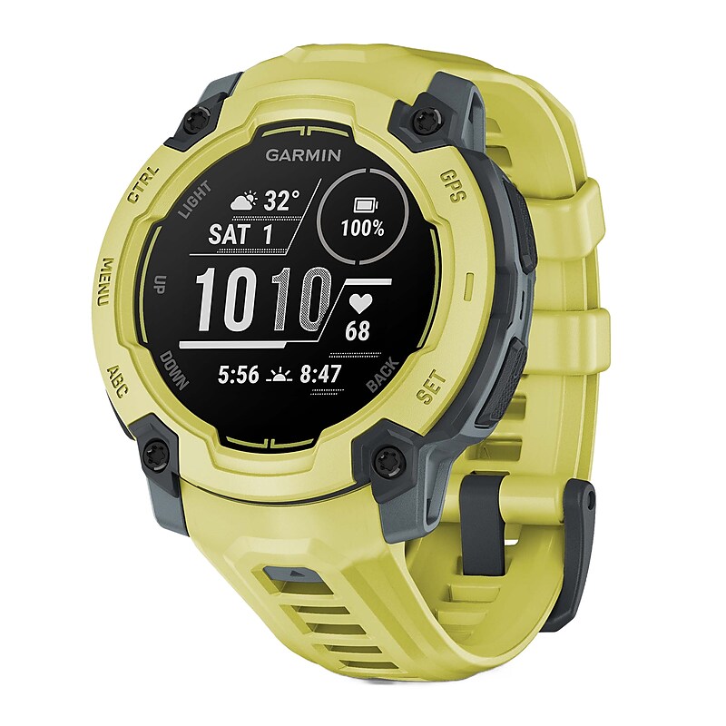 Garmin Instinct E GPS Smartwatch, Electric Lime & Twilight, 45mm (GRM0293301) image 1