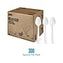 Perk™ Eco Compostable PLA Spoon, Medium-Weight, White, 300/Pack (PK56203)~#|#~7DDD06F5-3DCF-431A-B4D8258AE3775B24_sc7