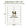 Avery EcoFriendly Rectangle Labels, 1-1/3" x 4", Matte White, Laser/Inkjet, 1400 Labels/Pack (93401)~#|#~7DDE21FE-87CD-4721-94366C5A2438851D_sc7