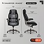 Sharper Image S-950 Heated Ergonomic Faux Leather Swivel Executive Massage Chair, Gray/Black (52755M-GRYBLK)~#|#~7DE1C430-26C0-4D31-994A77358447CFC4_sc7