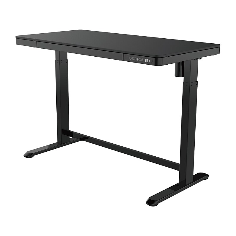FlexiSpot EW8 48"W Rectangular Adjustable Metal Standing Desk, Black (EW8B) image 1