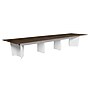 Regency Array 192"W x 48"D Conference Table with Grommet, Neo Walnut/White (ACT19248NWWH)~#|#~7DE488E2-D202-48EF-8509FFD7AB9F6B0E_sc7