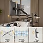 Mount-It! Dual Monitor Gas Spring Desk Mount with Pole and Crossbar For Screens Up to 32", 19.8 lbs Per Arm, Black (MI-12005)~#|#~7DE5F8AA-BD32-48DD-A723255D582F9CFD_sc7
