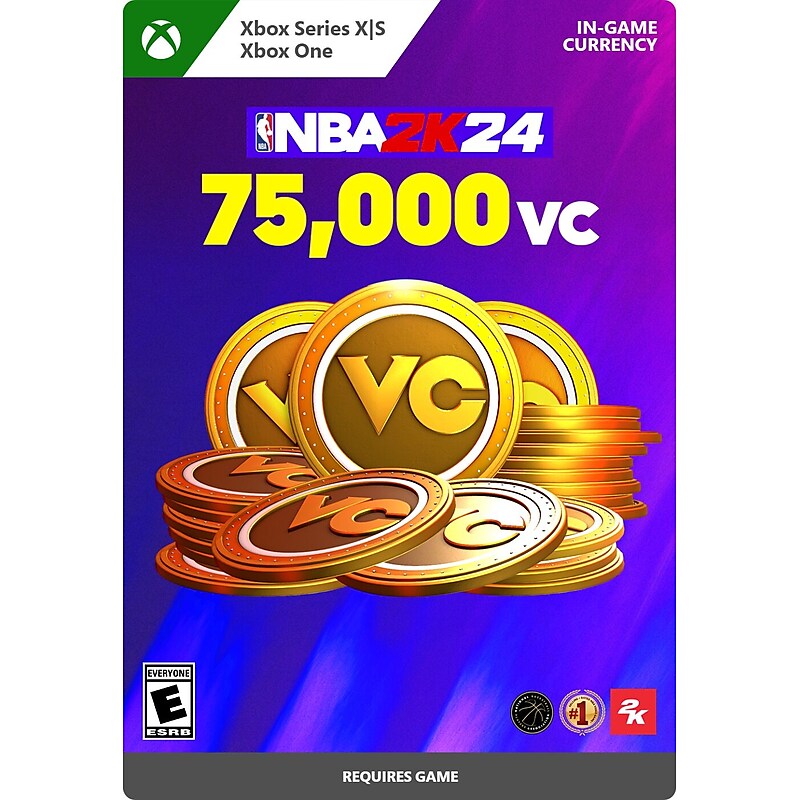 NBA 2K24: 75,000 VC, In-Game Digital Currency, Xbox Series X|S, Xbox One (Digital) image 1