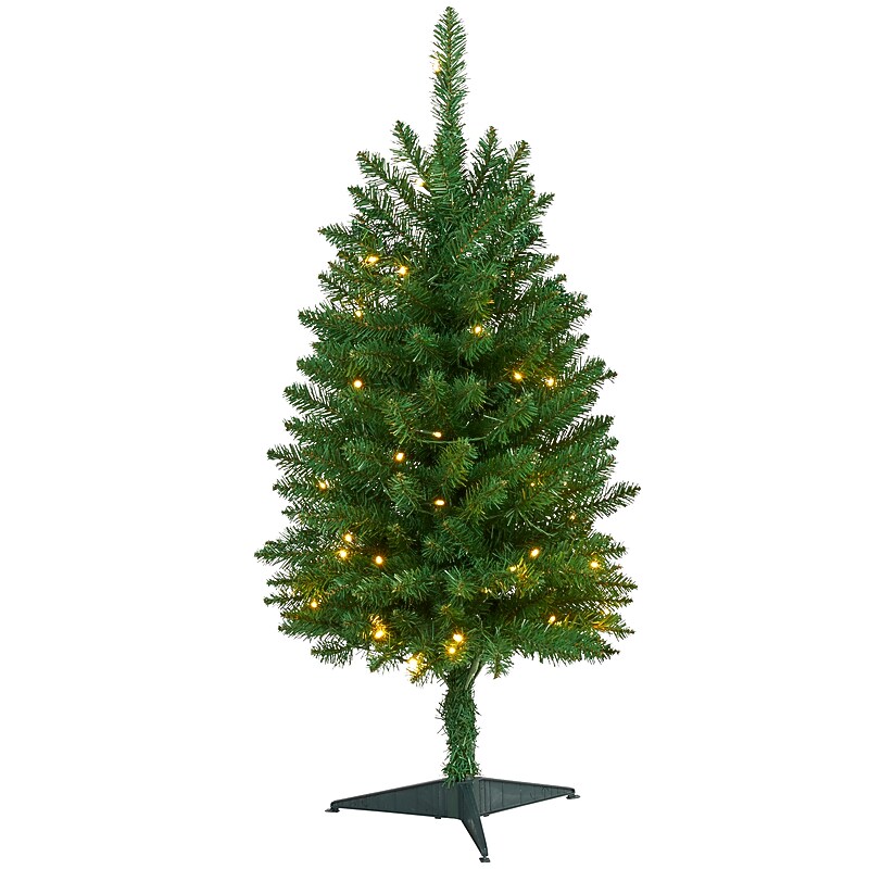 Nearly Natural Slim Green Mountain Pine Artificial Christmas Tree, 3' (T1599) image 1