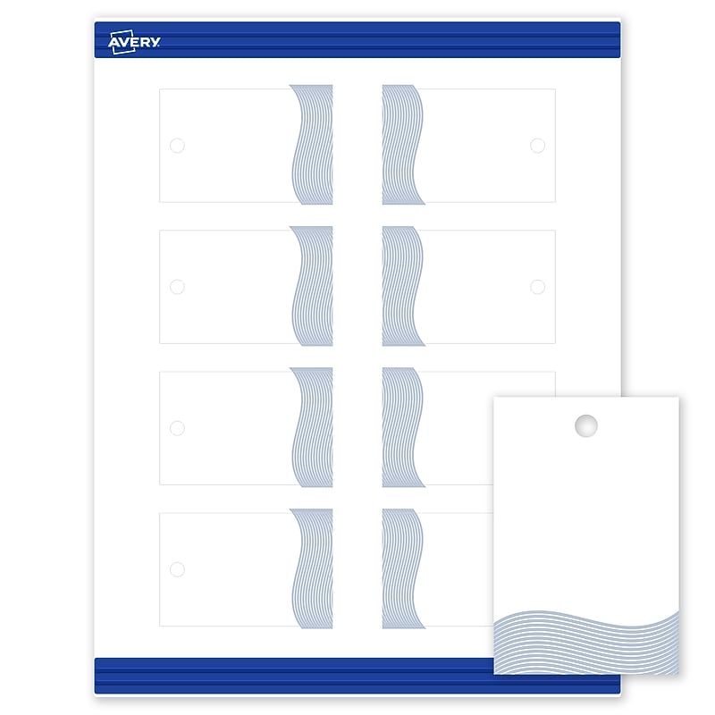 Avery  3" Blank Price & Merchandise Tags, White, 80/Carton (S00-EV4-PRMWT10) image 1