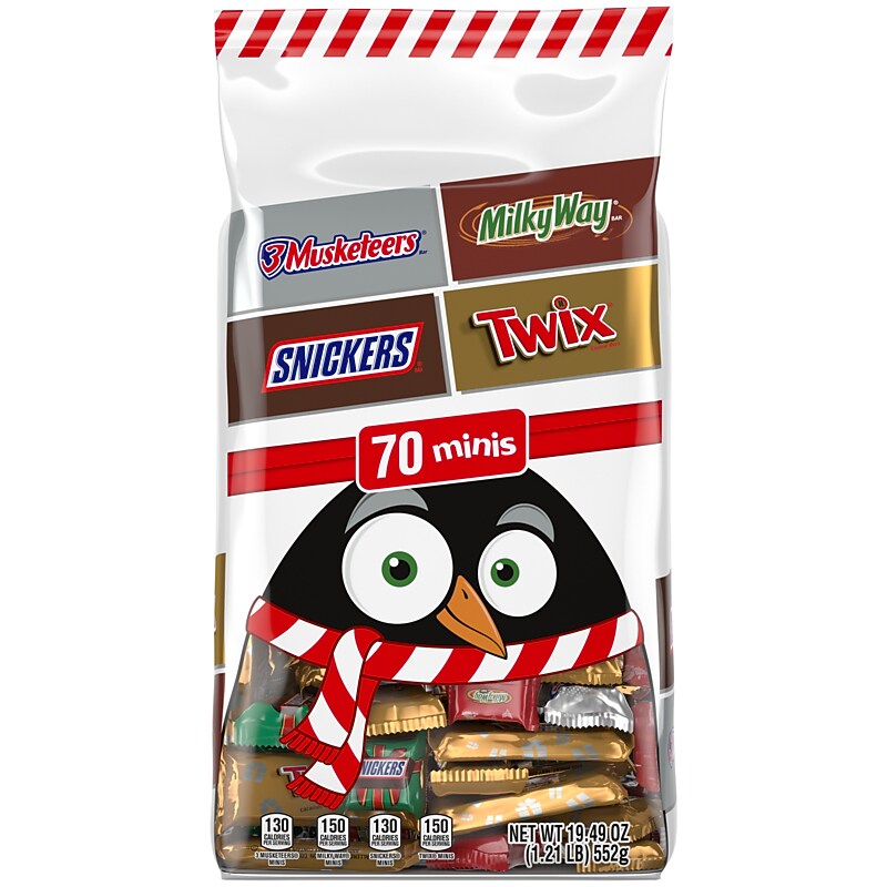 Mars Christmas Minis Assorted Milk Chocolate Candy Variety Pack, 19.49 oz., 70 Pieces (466171) image 1