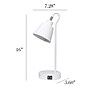 Simple Designs Sleek Essentials LED Desk Lamp, 16", with USB Ports, White (LD1073-WHT)~#|#~7E090BDD-7AD7-49C9-A4BFB5E3463D70D8_sc7