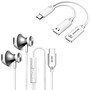 Delton 15EC Wired Earbuds & 2-in-1 USB-C Splitter Adapter Bundle, White (DWH15ECWHKT1)~#|#~7E0D1E5A-C845-49E4-AC00D2F90E6DC08B_sc7