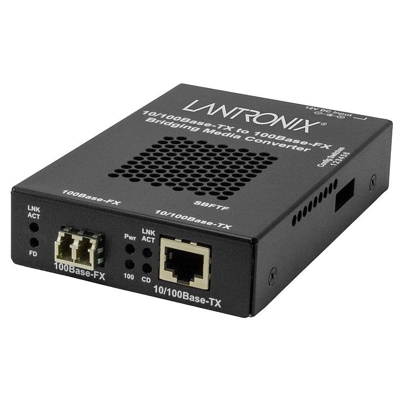 Lantronix SBFTF Ethernet Multimode Fiber Media Converter, 100 Mbps (SBFTF1039-105-SA) image 1