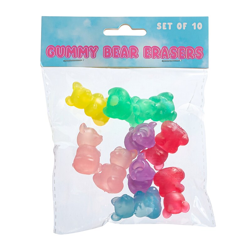 Eccolo Gummy Bear Novelty Eraser, 10/Pack (ST924C) image 1