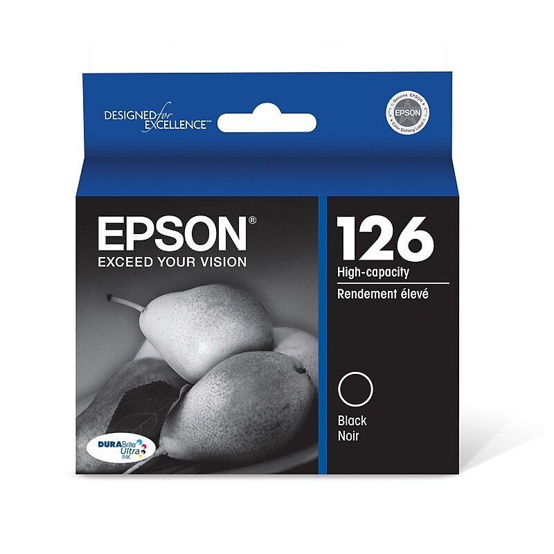 Epson T126 Black High Yield Ink Cartridge   (T126120-S) image 1