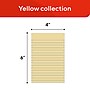 Staples Recycled Sticky Notes, 4" x 6", Sunshine Collection, Lined, 100 Sheets/Pad, 5 Pads/Pack (S46YR/552572)~#|#~7E172767-DA98-4320-AC74CD97727C1181_sc7