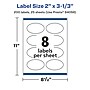 Avery Laser/Inkjet Multipurpose Labels, White, 8 Labels/Sheet, 25 Sheets/Pack (94056)~#|#~7E17CCA3-5331-47BD-856A8252F0B94876_sc7