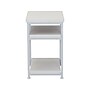 Household Essentials Jamestown 18"W x 17"D Laminate Side Table, 2 Shelves, Scandinavian White/White (8201-1)~#|#~7E21EE4F-7B1F-4ECD-A63A0F2AFF5B68F6_sc7