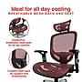 Staples Hyken Ergonomic Mesh Swivel Task Chair, Maroon (UN59462)~#|#~7E22B6F3-D8C8-4B80-86910E101417BD82_sc7