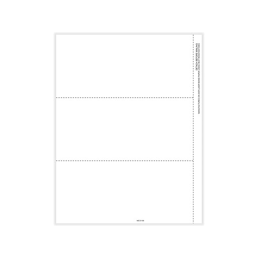 ComplyRight® 1099NEC Blank Tax Form, 3Up, Copy B and Backer with Stub