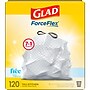Glad ForceFlex Tall 13 Gallon Drawstring Kitchen Trash Bag, White, 120 Total Bags (78555)~#|#~7E240C9D-20CA-4BE3-8CEC9E4171BA3901_sc7