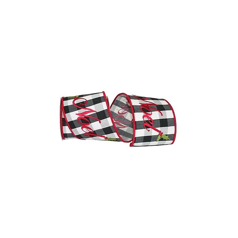 JAM Paper Ribbon, Black/White Noel (52640348374) image 1
