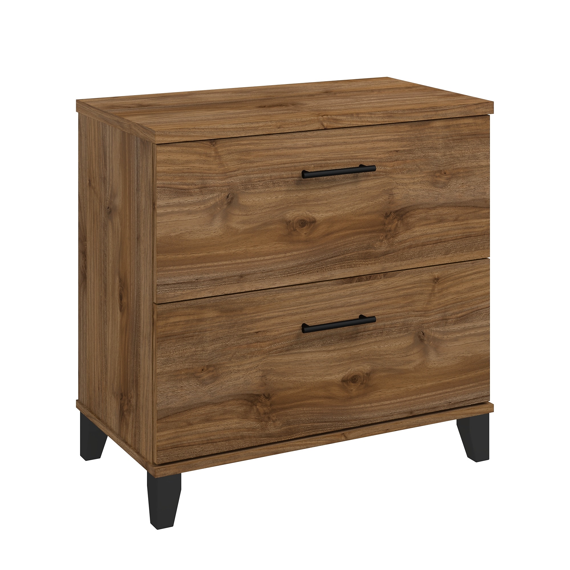 Bush Home Somerset 2 Drawer Lateral File Cabinet, Fresh Walnut (WC81380) Sansujyuku sansujyuku.com