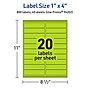 Avery Printable Rectangle Multipurpose Labels, 1" x 4", Bright Green, 800/Pack (94202)~#|#~7E27F4D5-9713-40EE-ACFD4C633209997C_sc7