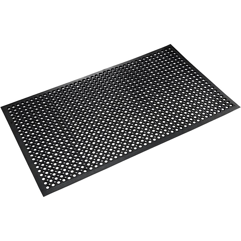 Crown Mats Safewalk-Light Anti-Fatigue Drainage Mat, 36" x 60", Black (WS CT35BK) image 1