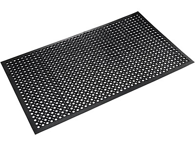 Crown Mats Safewalk-Light Anti-Fatigue Drainage Mat, 36″ x 60″, Black (WS CT35BK) Sansujyuku sansujyuku.com